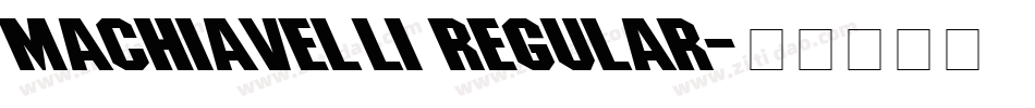 Machiavelli Regular字体转换